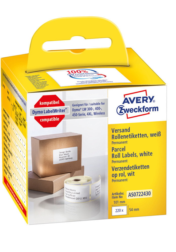 AS0722430 Etykieta adresowa w rolce do drukarek Dymo seria LabelWriter 101x54mm