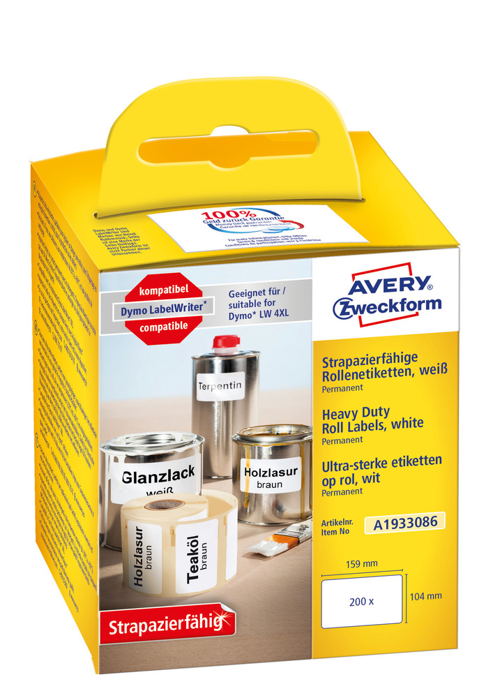 A1933086 Etykieta poliestrowa Heavy Duty do Dymo LabelWriter 104x159mm 200 szt.