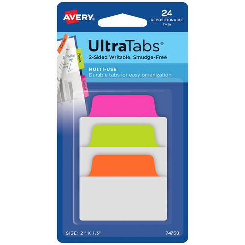 74753 Ultra Tabs samoprzylepne zakładki indeksujące rozm. 50,8x38, 24 szt.