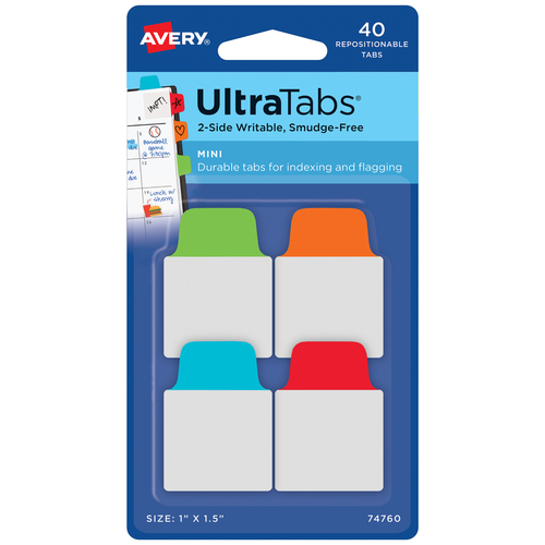 74760 Ultra Tabs samoprzylepne zakładki indeksujące rozm. 25,4x38, 40 szt.