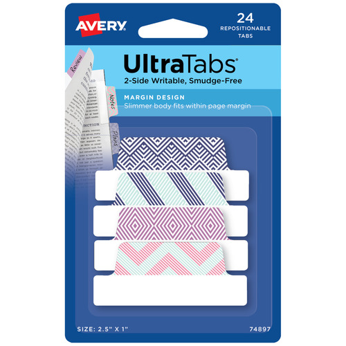 74897 Ultra Tabs samoprzylepne zakładki indeksujące we wzorki 63,5x25,4mm
