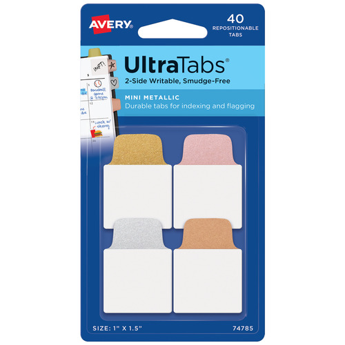 74785 Ultra Tabs samoprzylepne zakładki indeksujące metaliczne 25,4x38,1 mm