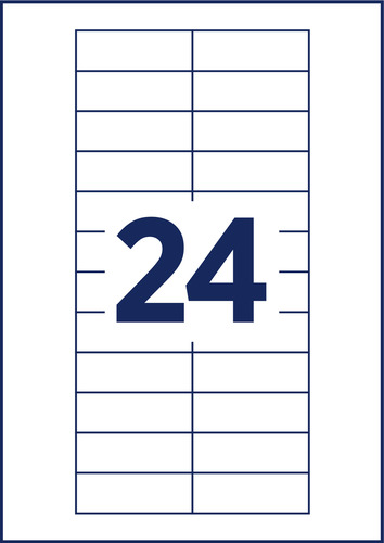 Wkłady do identyfikatorów Avery 64 x 22 mm DPC6422A-10 op.240 szt.