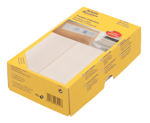 Etykiety adresowe paski papierowe do frankownicy 163x43mm podwójne 500 szt. w op.