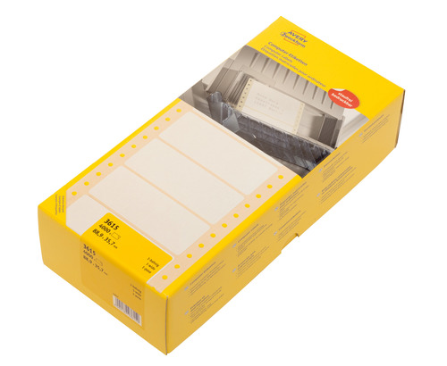 Białe etykiety samoprzylepne do drukarki igłowej 88,9 x 35,7mm 4000 etykiet