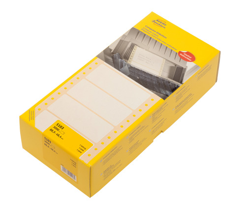 Białe etykiety samoprzylepne do drukarki igłowej 88,9 x 48,4mm 3000 etykiet