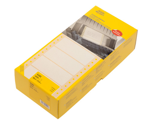 Białe etykiety do drukarki igłowej rozmiar 88,9 x 23mm, 6000 etykiet