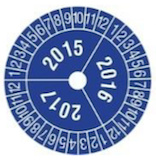 Kółka inspekcyjne samoprzylepne do zonaczania dat i przeglądów